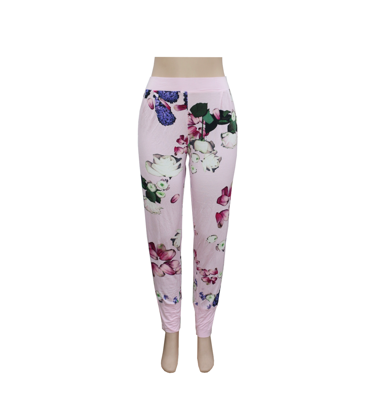 night trouser blended printed baby pink