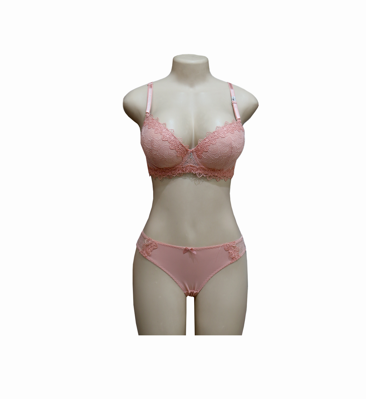 bra set peach orange 61002