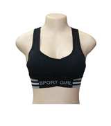 bra sports black 6730