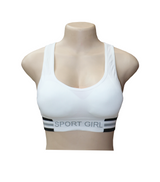 bra sports white 6730