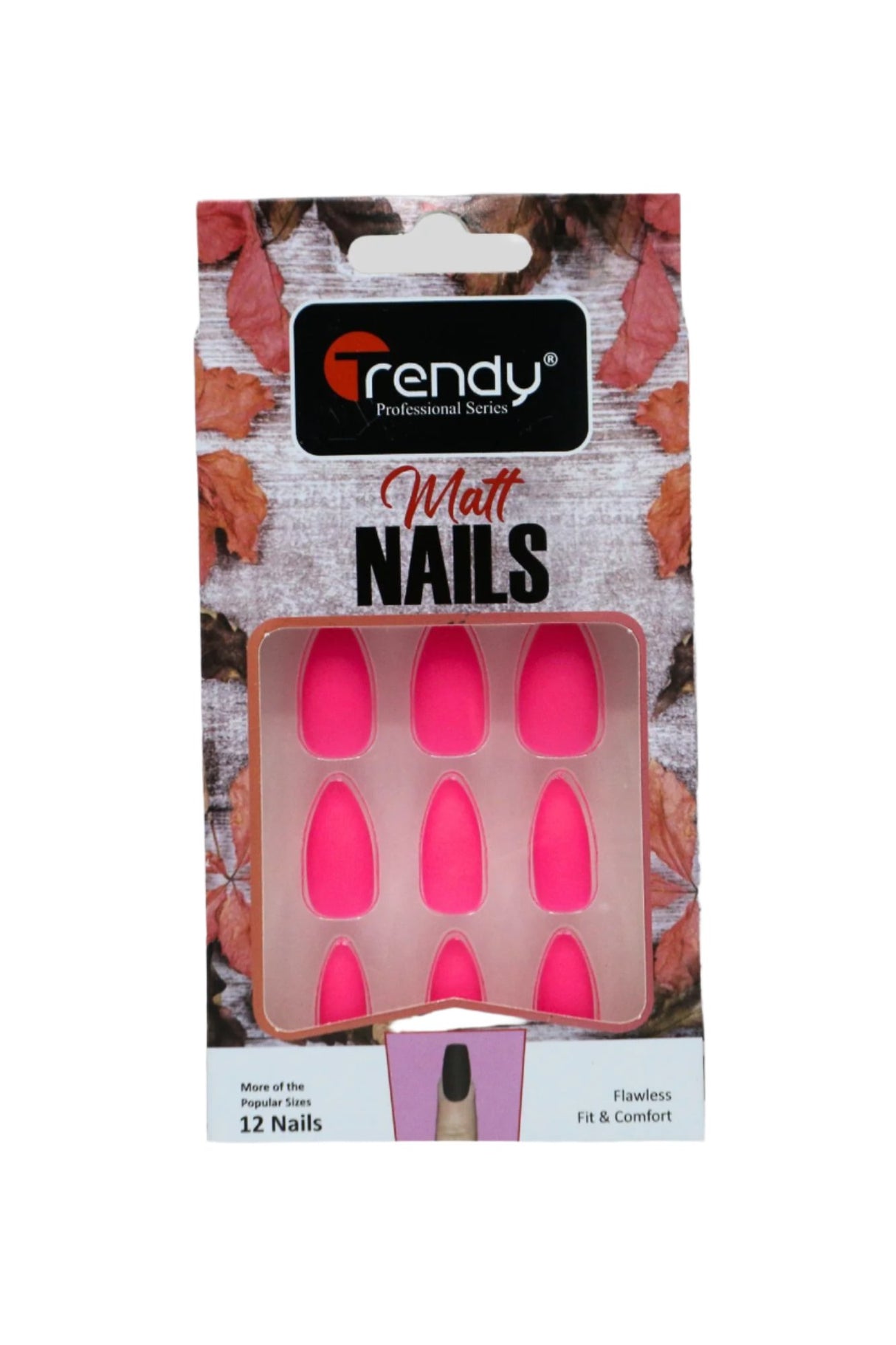 trendy nails matt 12pc td-371