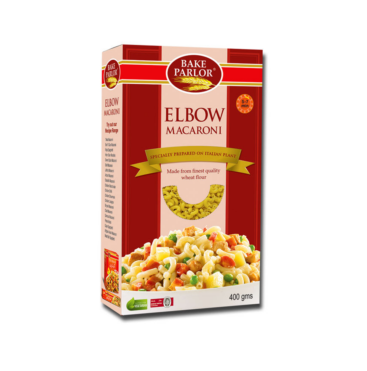 bake parlor elbow macaroni box 400g