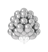 balloon 25pc metallic silver