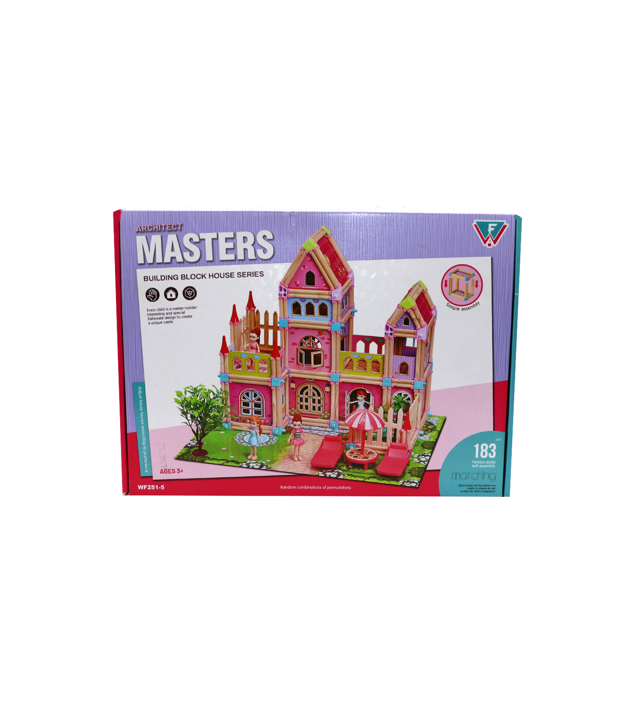 building blocks house 183pc china wf251-8