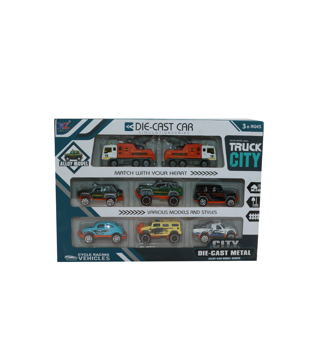 die cast car metal 8pc xz013