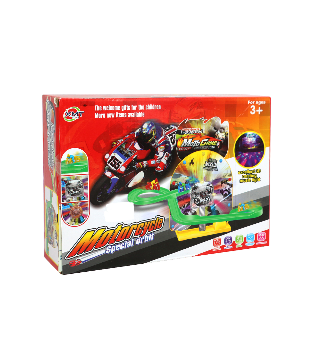 motorcycle track set musical 8844c