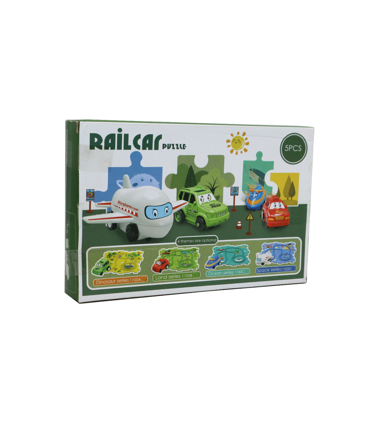 rail car puzzle 5pc 1100a