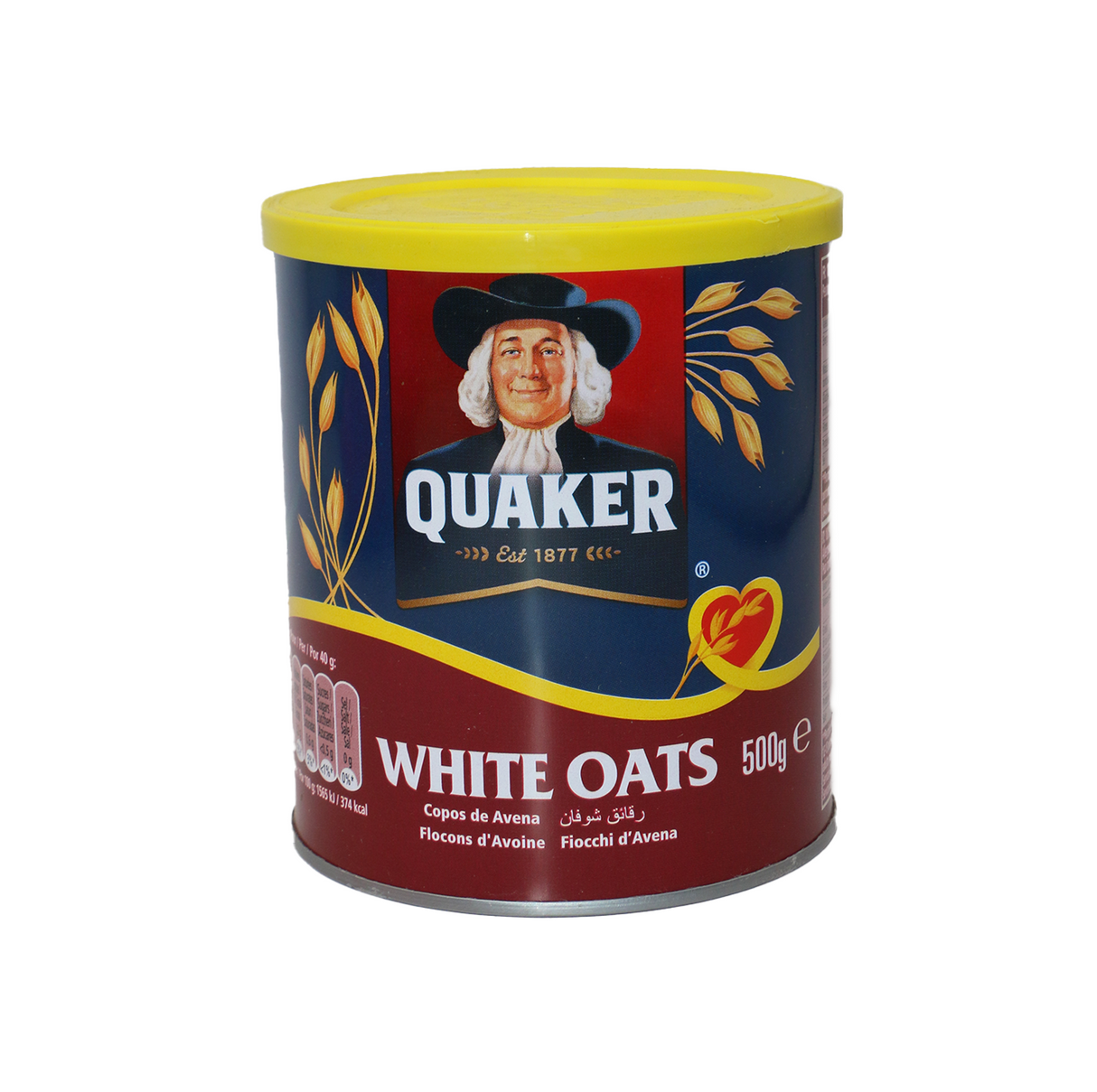 quaker white oats 500g tin