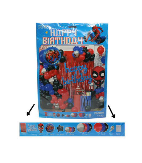 happy birthday theme spider-man  for boys