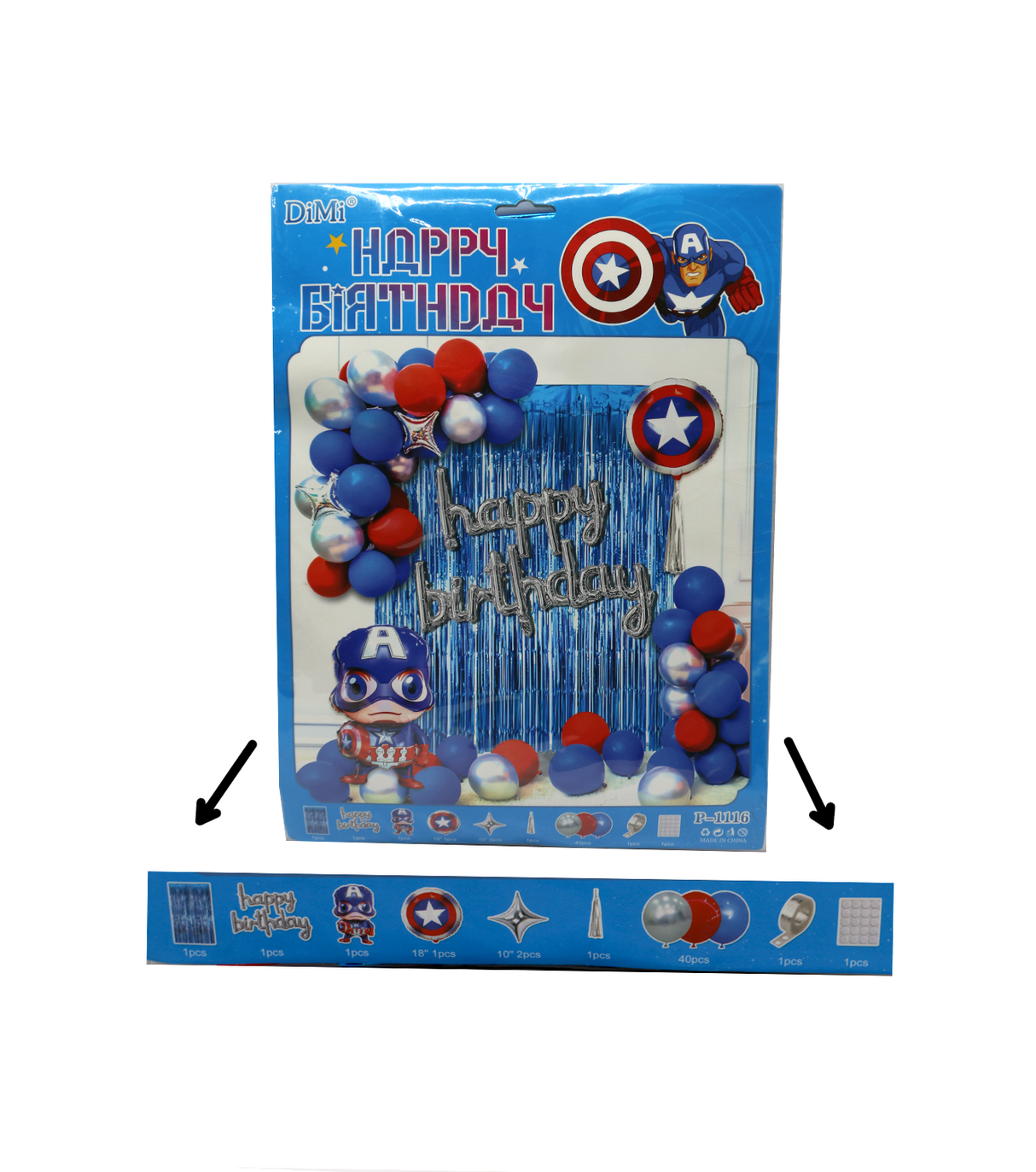 happy birthday theme captain america for boys