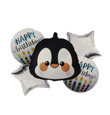 foil balloon 5pc penguin for boys