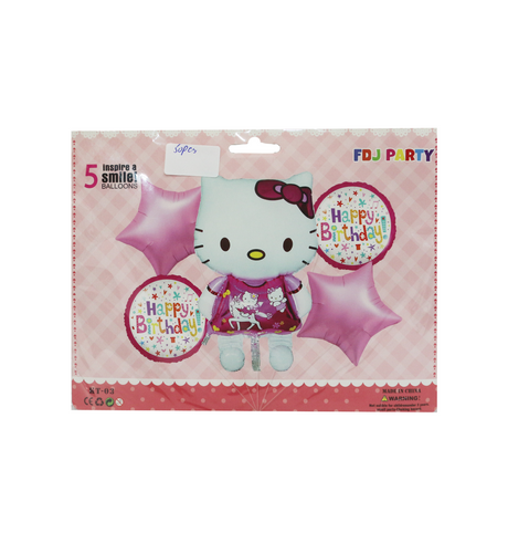 foil balloon 5pc hello kitty for girls