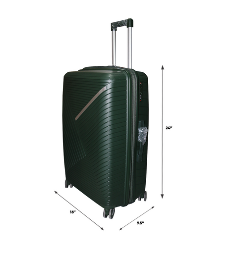 fiber luggage trolley travel bag 2 handle 24" china d809