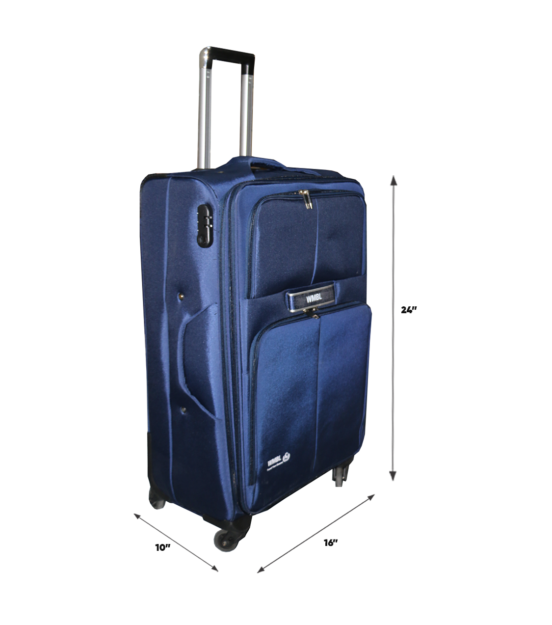 wmbl luggage trolley travel bag 3 handle 24'' china d818