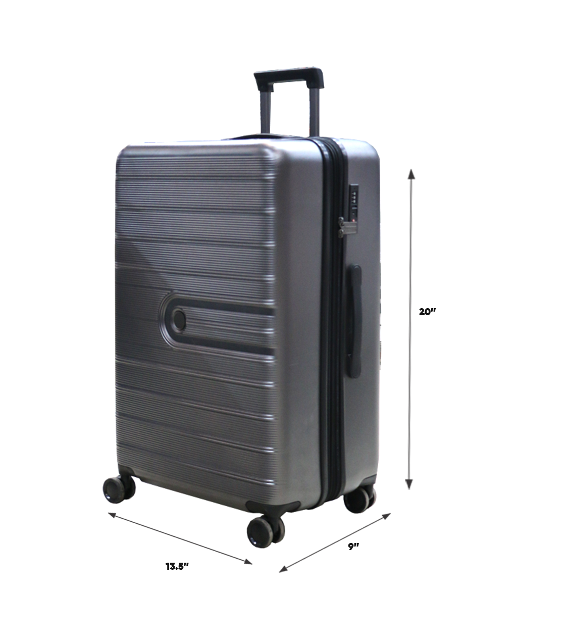 fiber luggage trolley travel bag 2 handle 20" china 499b