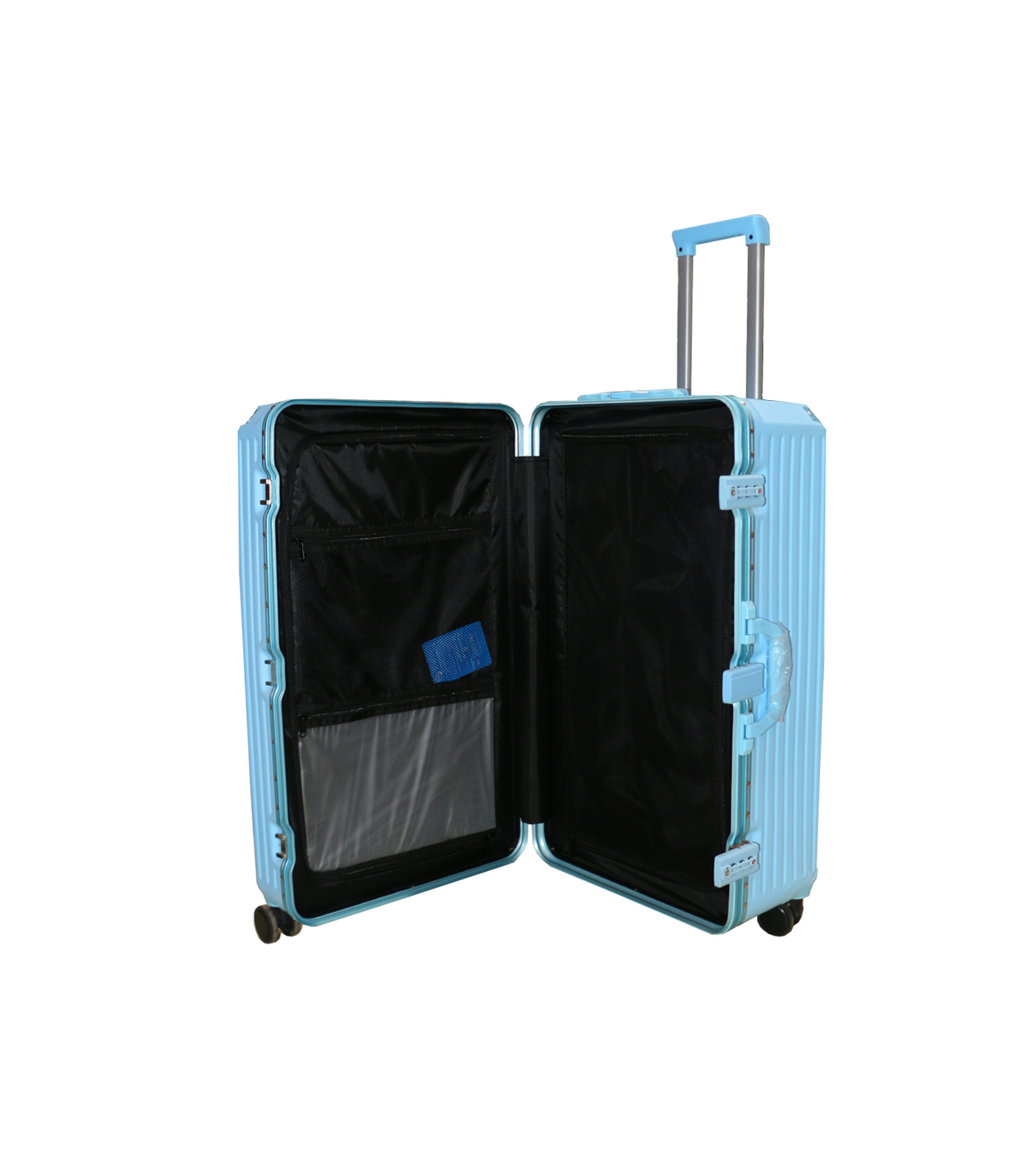 suitcase 3 handles, usb & glass holder 25.5" china