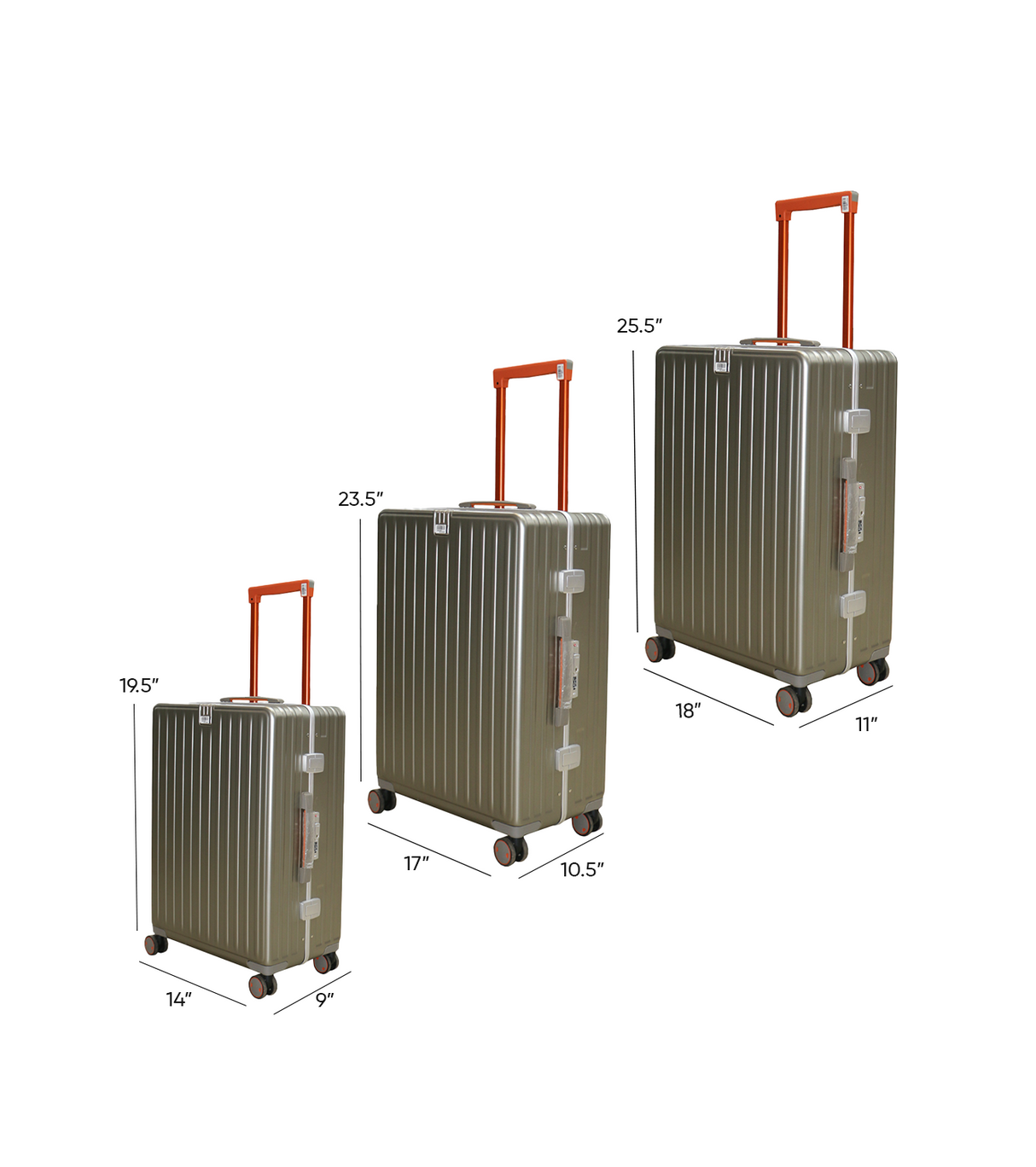 fiber luggage trolley suitcase set china