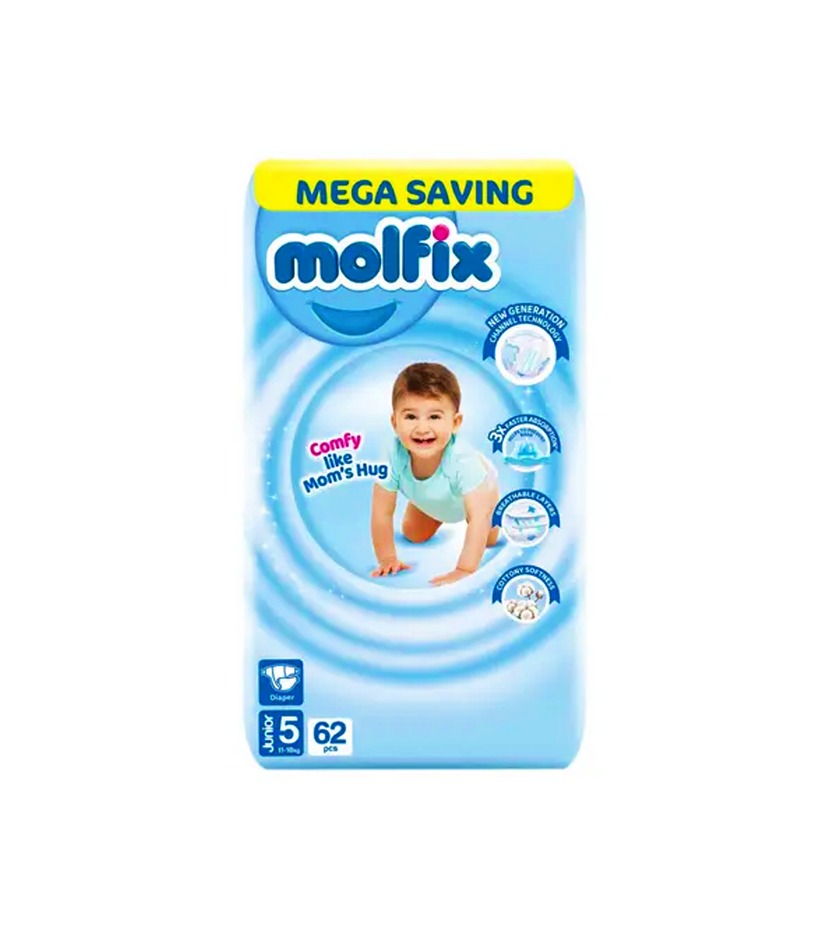 molfix diaper mega juniour 5 62pc