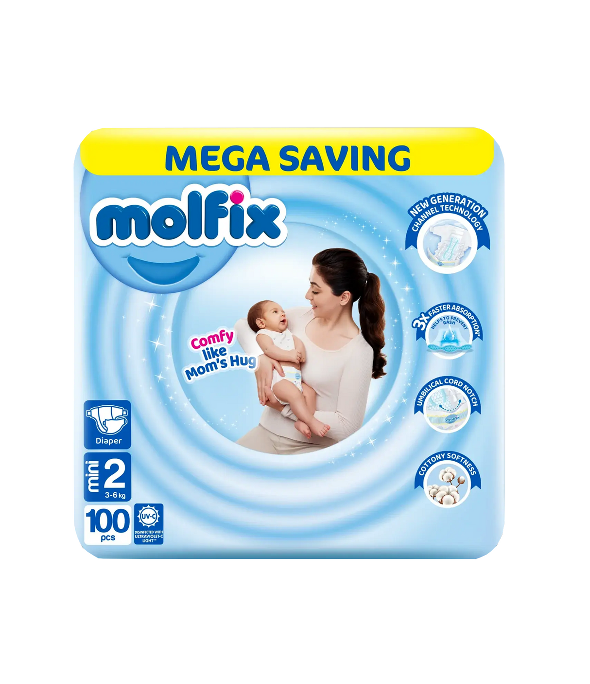 molfix diaper mega mini 2 90pc