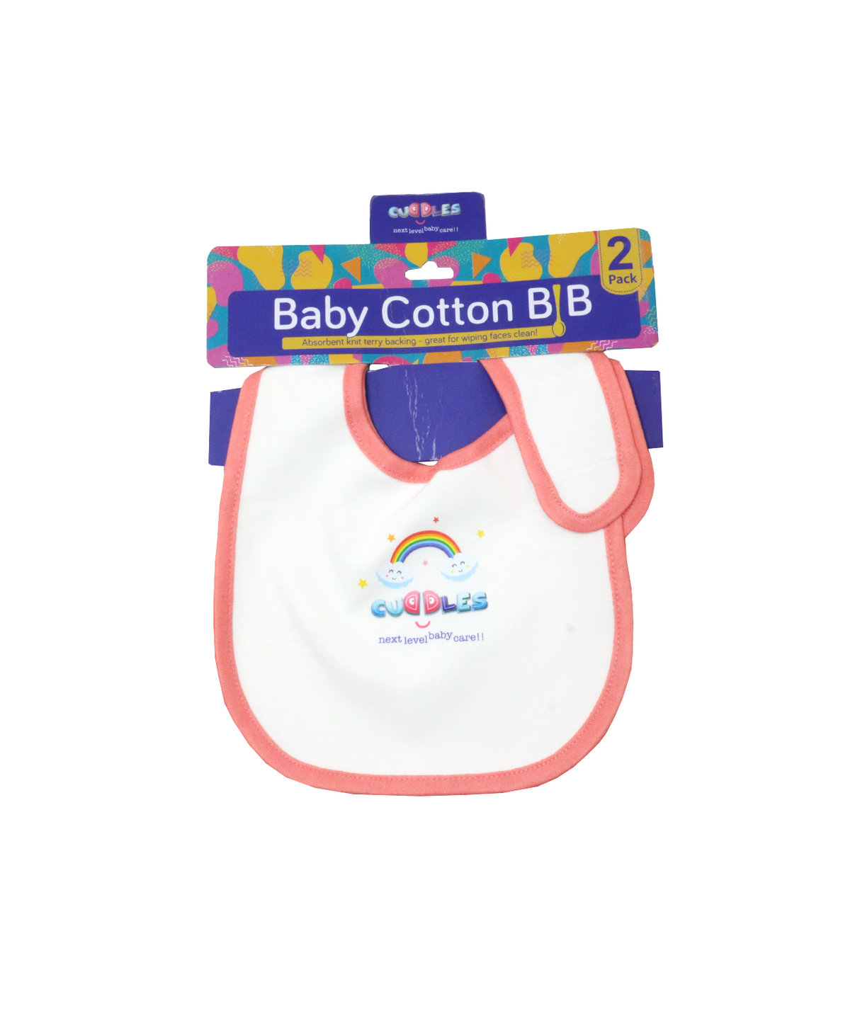 cuddles baby bib cotton 2pc d473