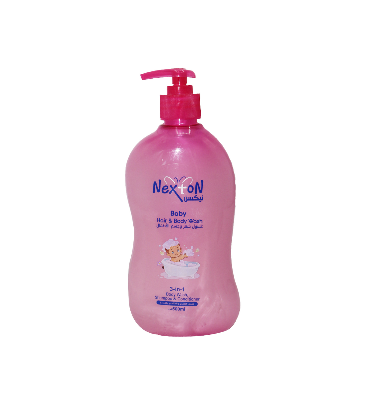 nexton hair & body baby wash 3in1 500ml