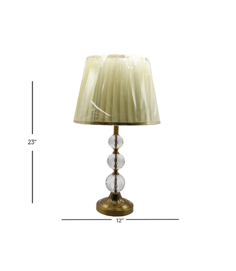 table lamp with 3 crystal balls 23''x12'' d913