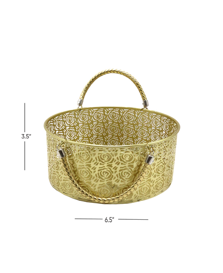 metal decorative basket round china d638