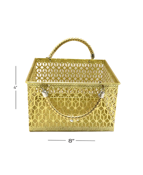 metal decorative basket square china d642