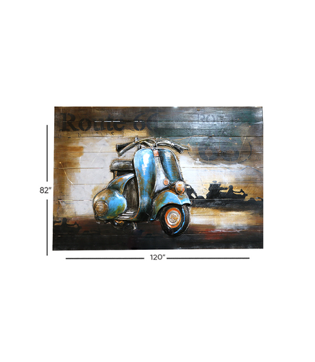 3d wood art scenery vespa 82x120cm china 1819