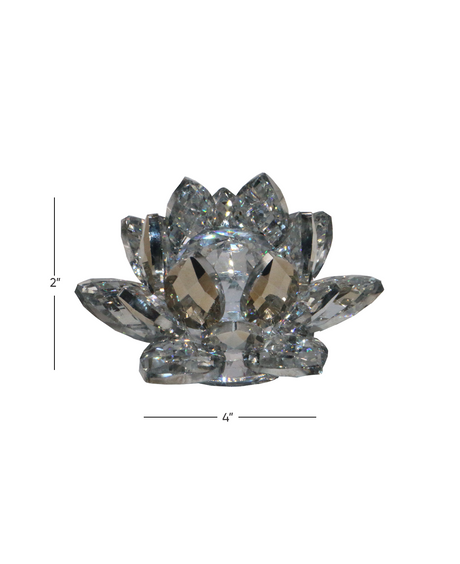 crystal flower lotus 2"x4" china d805