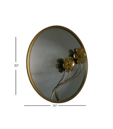 golden metal boarder with 2 flower mirror 30'' china d934