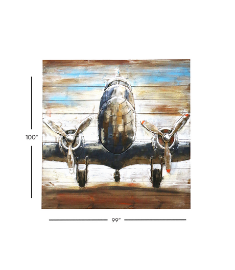 3d wood art scenery plane 100x99cm china d210