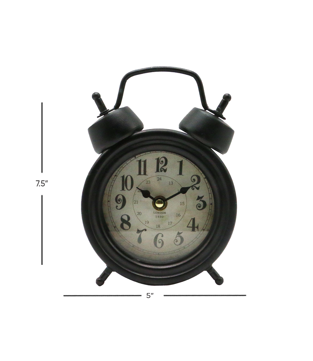 table clock metal 7.5"x5" d-15-2