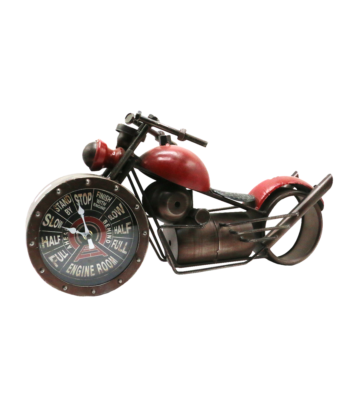 antiqe look matle bike & clock 9.5"x19" china d056b