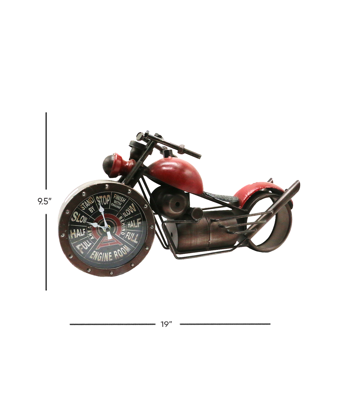 antiqe look matle bike & clock 9.5"x19" china d056b