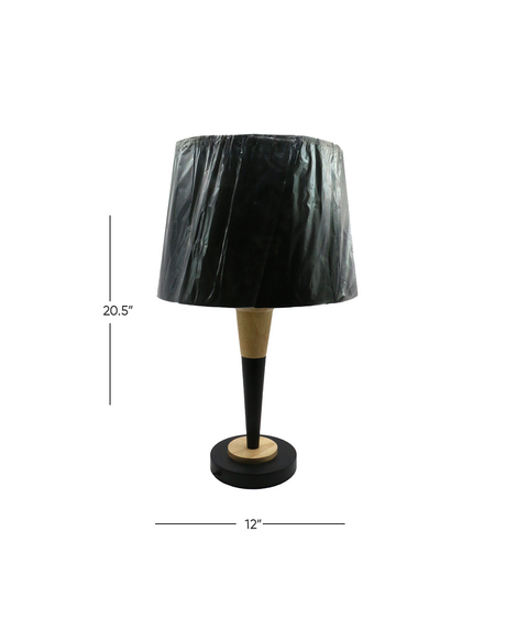 table lamp wood & metal 20.5"x12" china d759