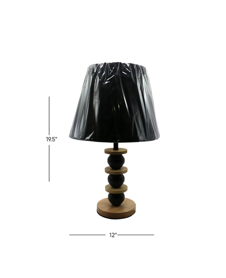 table lamp wood & metal 19.5"x12" china d762