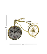 fancy golden bicycle & table clock 8.5"x13.5" d1902