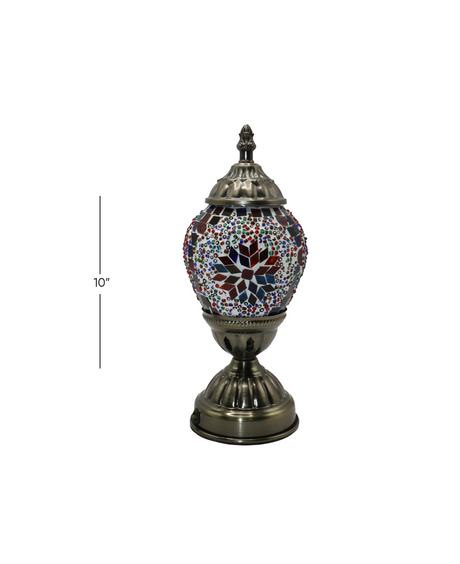 turkish lamp mosaic 10"h china d766