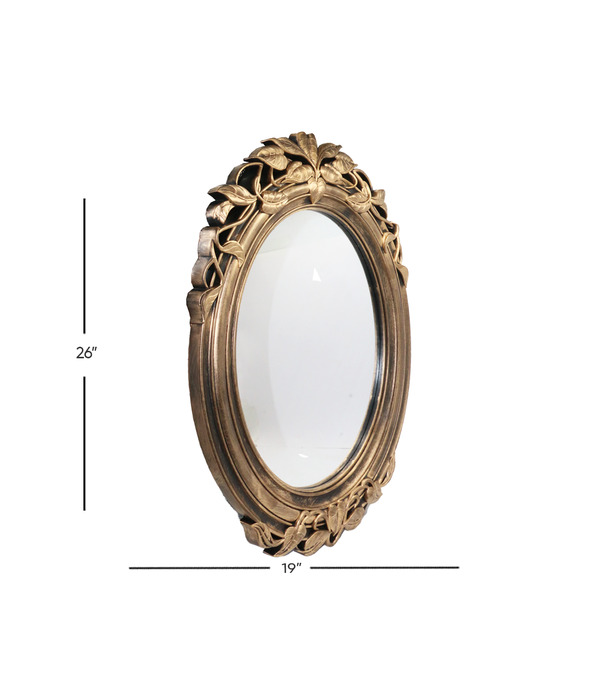 wall decorative mirror oval bronze 26''x19'' china jk9