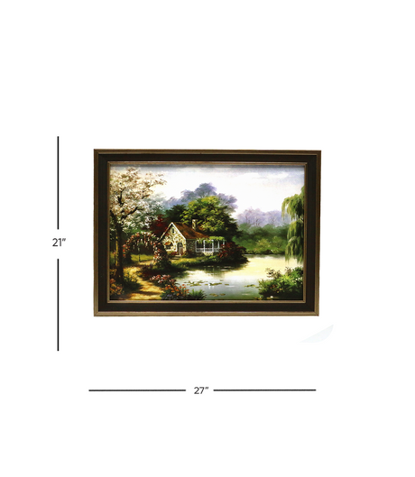 printed card frame scenery 21x27cm china d850