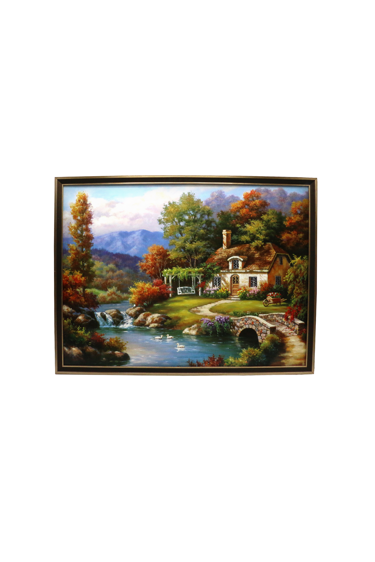 printed card frame scenery 59x45cm china d853