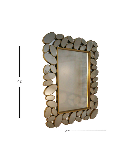 stone shape frame fancy wall mirror 42''x29'' china d051