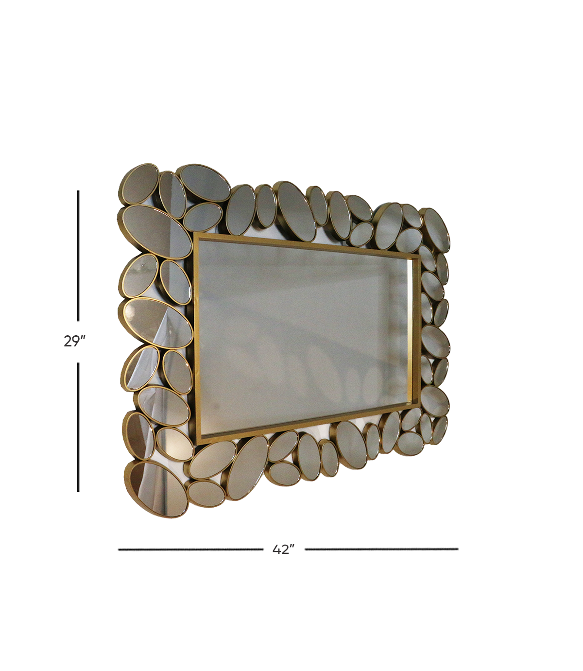 stone shape frame fancy wall mirror 42''x29'' china d051