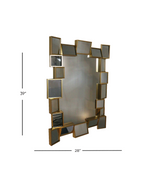 uneven glass decorative wall mirror 39''x28'' china d053