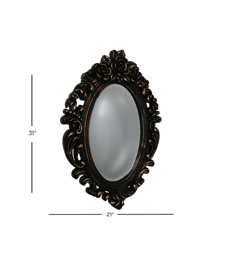 flower carved frame wall mirror 31''x21'' china d056