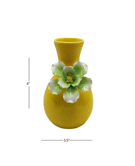 ceramic vase embosed 6''x3.5" china d103