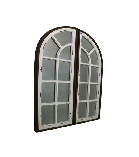 antique wood work wall decor window & mirror 46''x37'' china