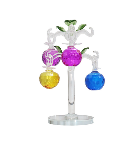 crystal tree multi color ball 6"x4" china 44974