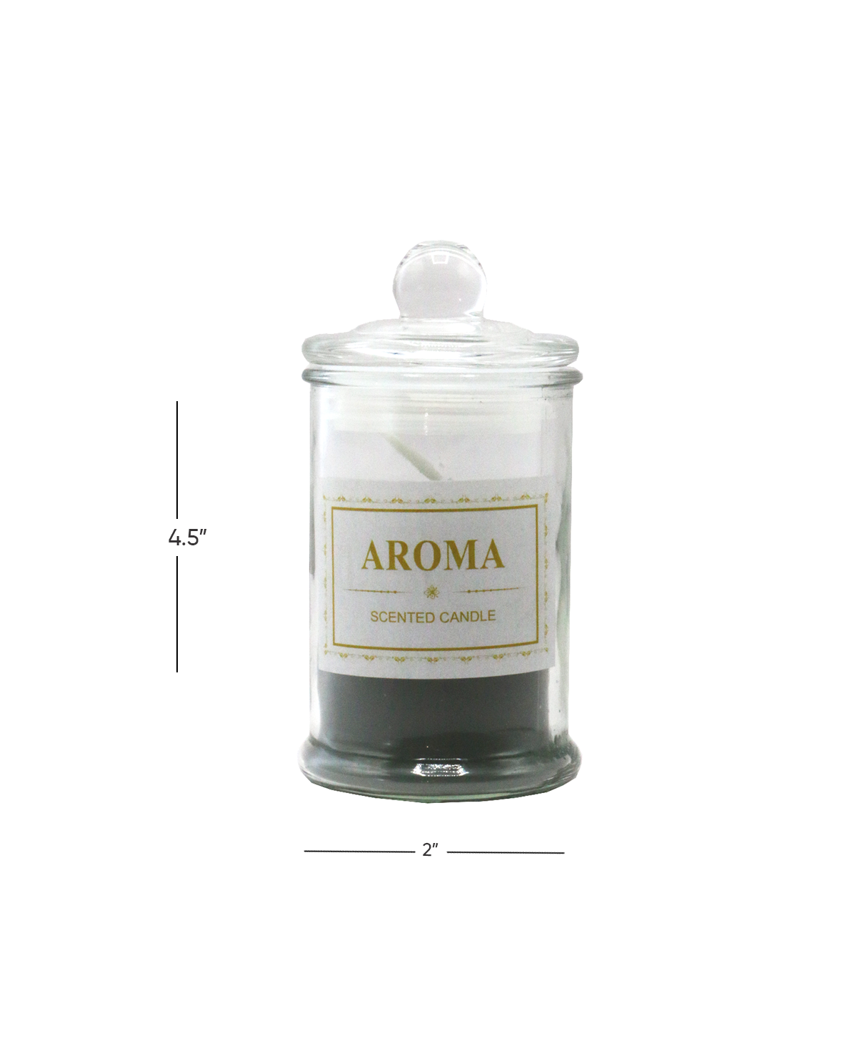 scented wax candle & jar 1pc 23-3606